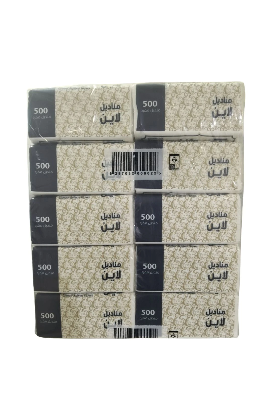 شدة مناديل لاين 10 عبوات × 500 منديل مفرد